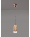 Megan 1 Light 11cm Pendant Light GU10, Rose Gold/Acrylic Ring