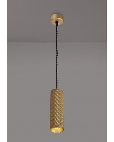 Megan 1 Light 20cm Pendant Light GU10, Champagne Gold