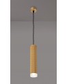 Megan 1 Light 30cm Pendant Light GU10, Champagne Gold/Acrylic Ring