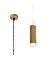 Megan 1 Light 20cm Pendant Light GU10, Champagne Gold/Acrylic Ring