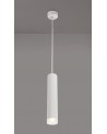 Megan 1 Light 30cm Pendant Light GU10, Sand White/Acrylic Ring