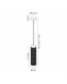 Megan 1 Light 30cm Pendant Light GU10, Sand White/Acrylic Ring