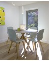 Megan 1 Light 30cm Pendant Light GU10, Sand White/Acrylic Ring