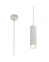 Megan 1 Light 20cm Pendant Light GU10, Sand White/Acrylic Ring