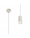Megan 1 Light 11cm Pendant Light GU10, Sand White/Acrylic Ring