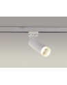 Megan 1 Light Track Spotlight GU10, Sand White/Acrylic Ring