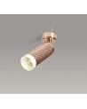 Megan 1 Light Surface Mounted Spotlight GU10, Rose Gold/Acrylic Ring