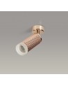 Megan 1 Light Surface Mounted Spotlight GU10, Rose Gold/Acrylic Ring