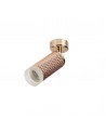 Megan 1 Light Surface Mounted Spotlight GU10, Rose Gold/Acrylic Ring