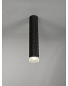 Megan 1 Light 30cm Surface Mounted Ceiling GU10, Sand Black/Acrylic Ring