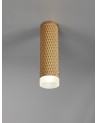 Megan 1 Light 20cm Surface Mounted Ceiling GU10, Champagne Gold/Acrylic Ring