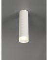 Megan 1 Light 20cm Surface Mounted Ceiling GU10, Sand White/Acrylic Ring