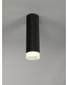 Megan 1 Light 20cm Surface Mounted Ceiling GU10, Sand Black/Acrylic Ring