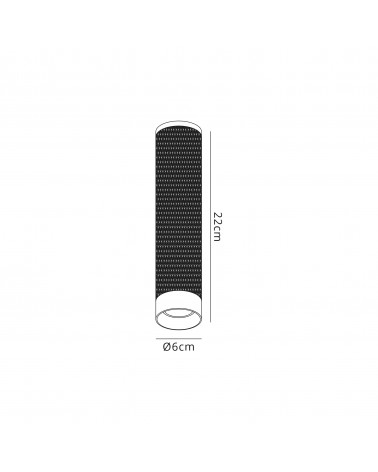 Megan 1 Light 20cm Surface Mounted Ceiling GU10, Sand Black/Acrylic Ring