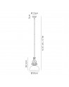 Francis 1 Light Pendant E27 With 30cm Prismatic Glass Shade, Polished Nickel/Clear