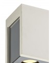 Harrison 2 Light Rectangular Ceiling GU10, White Paintable Gypsum With Polished Chrome Cover
