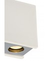 Harrison 2 Light Rectangular Ceiling GU10, White Paintable Gypsum With Polished Chrome Cover