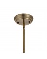 Francis/Neus 1 Light Pendant E27 With 30cm Tiffany Shade, Antique Brass/Blue/Cream/Crystal