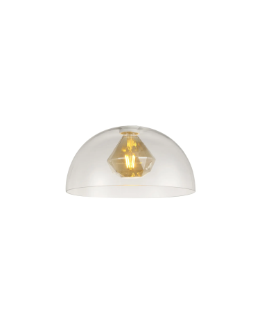 Anya Dome 29cm Glass Lampshade, Clear
