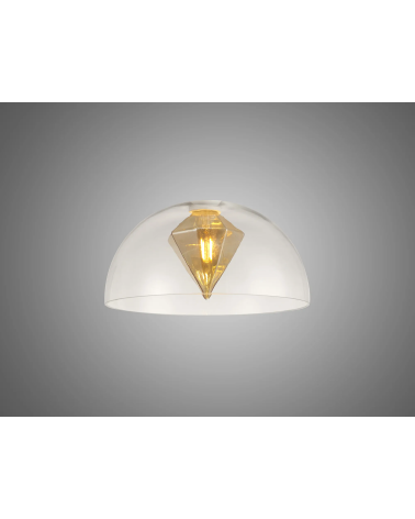 Anya Dome 29cm Glass Lampshade, Clear