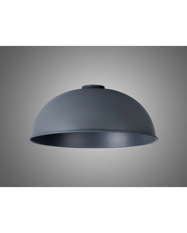 Anya Dome 35cm Metal Lampshade, Cool Grey