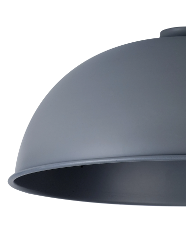 Anya Dome 35cm Metal Lampshade, Cool Grey