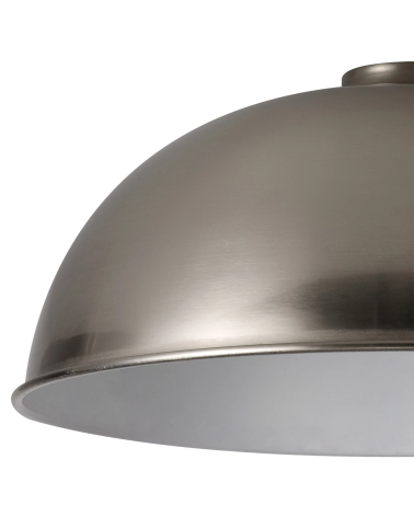 Anya Dome 35cm Metal Lampshade, Brushed Nickel