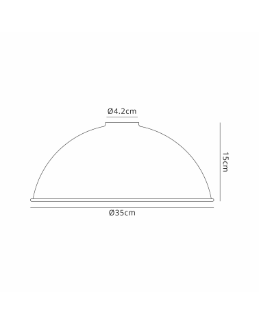 Anya Dome 35cm Metal Lampshade, Brushed Nickel