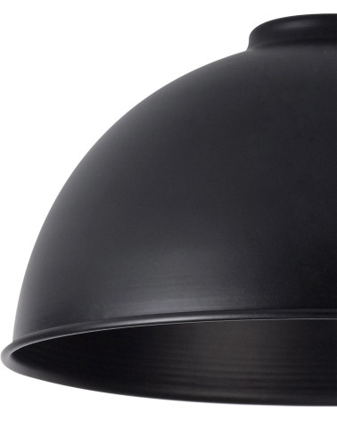 Anya Dome 25cm Metal Lampshade, Black