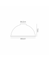 Anya Dome 25cm Metal Lampshade, Cool Grey