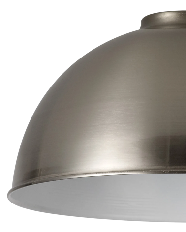 Anya Dome 25cm Metal Lampshade, Brushed Nickel