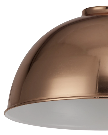Anya Dome 25cm Metal Lampshade, Rose Gold