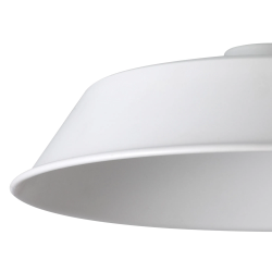 Anya Round 35cm Metal Lampshade With Angled Sides, White