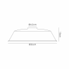 Anya Round 35cm Metal Lampshade With Angled Sides, White