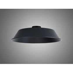 Anya Round 35cm Metal Lampshade With Angled Sides, Black