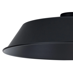 Anya Round 35cm Metal Lampshade With Angled Sides, Black