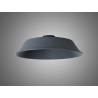 Anya Round 35cm Metal Lampshade With Angled Sides, Cool Grey