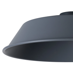 Anya Round 35cm Metal Lampshade With Angled Sides, Cool Grey