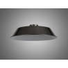 Anya Round 35cm Metal Lampshade With Angled Sides, Black Chrome