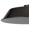 Anya Round 35cm Metal Lampshade With Angled Sides, Black Chrome