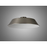 Anya Round 35cm Metal Lampshade With Angled Sides, Brushed Nickel