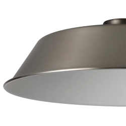 Anya Round 35cm Metal Lampshade With Angled Sides, Brushed Nickel