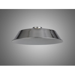 Anya Round 35cm Metal Lampshade With Angled Sides, Chrome