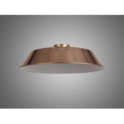 Anya Round 35cm Metal Lampshade With Angled Sides, Rose Gold
