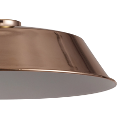 Anya Round 35cm Metal Lampshade With Angled Sides, Rose Gold