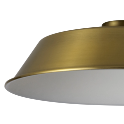 Anya Round 35cm Metal Lampshade With Angled Sides, Gilt Bronze