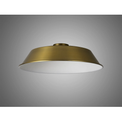 Anya Round 35cm Metal Lampshade With Angled Sides, Gilt Bronze