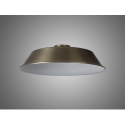 Anya Round 35cm Metal Lampshade With Angled Sides, Antique Brass