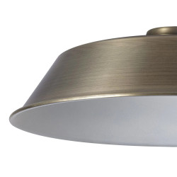 Anya Round 35cm Metal Lampshade With Angled Sides, Antique Brass