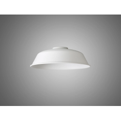 Anya Round 25cm Metal Lampshade With Angled Sides, White